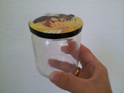 Honigglas 500g mit Bienendeckel ohne Weichmacher ESBO